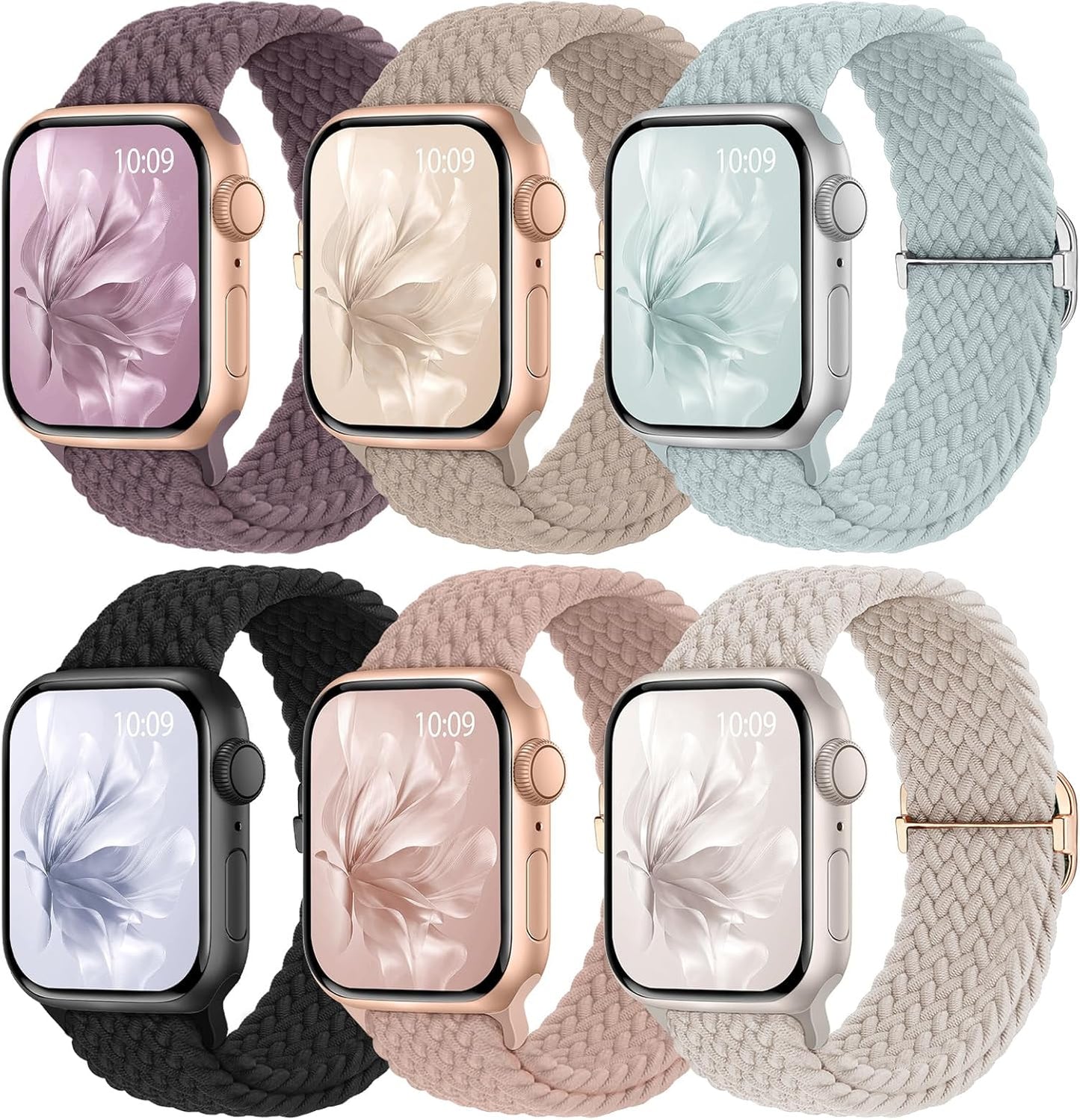 Adjustable Braided Bands for Apple Watch, Nylon Solo Loop Straps - Knossen