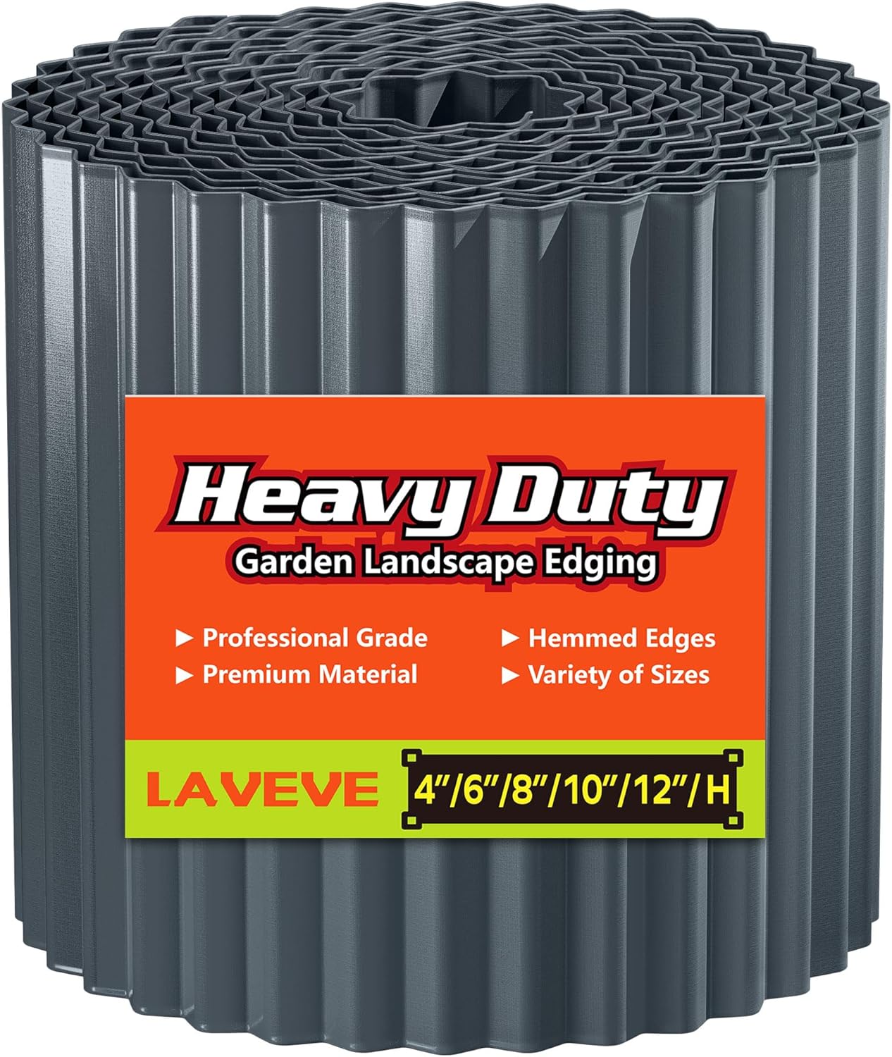 LAVEVE Corrugated Metal Garden Edging for Lawn and Flower Beds
