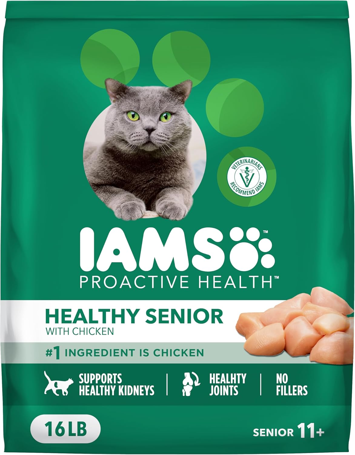 IAMS Proactive Health Senior Dry Cat Food for Healthy Cats