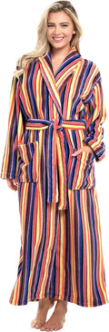 Plush Robe for Women, Long Fleece Plus Size - Thick Warm Winter