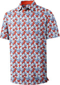 ZITY Mens Golf Shirts Short Sleeve Print Patterns Performance Polo hot