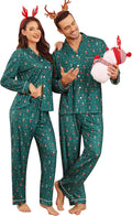 Matching Couple Christmas Pajamas Set Modal Long Sleeve - Soft Holiday