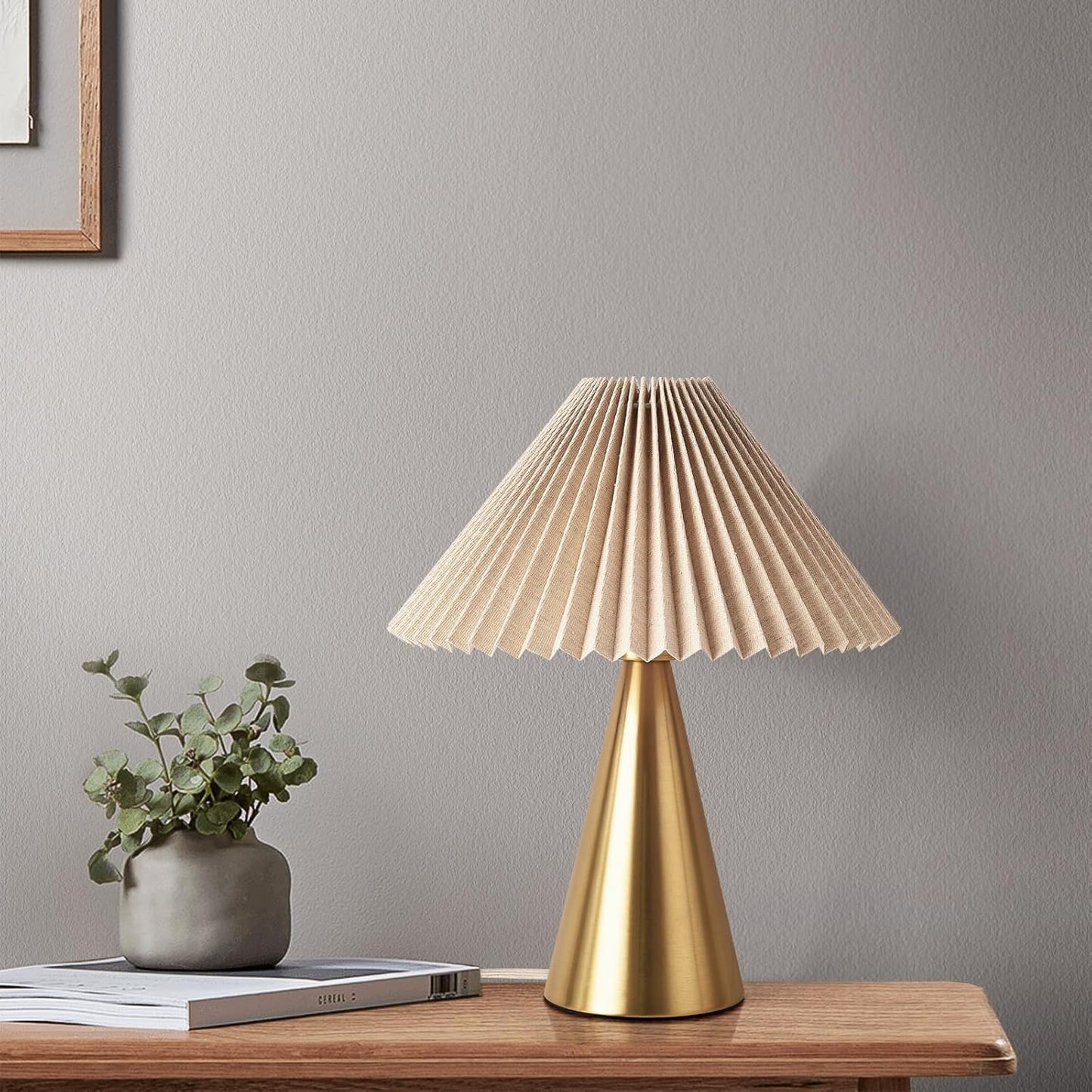 Gold Small Table Lamp for Bedroom and Living Room Decor