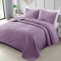 Full/Queen Dusty Lavender Quilt Set - Lightweight Coverlet