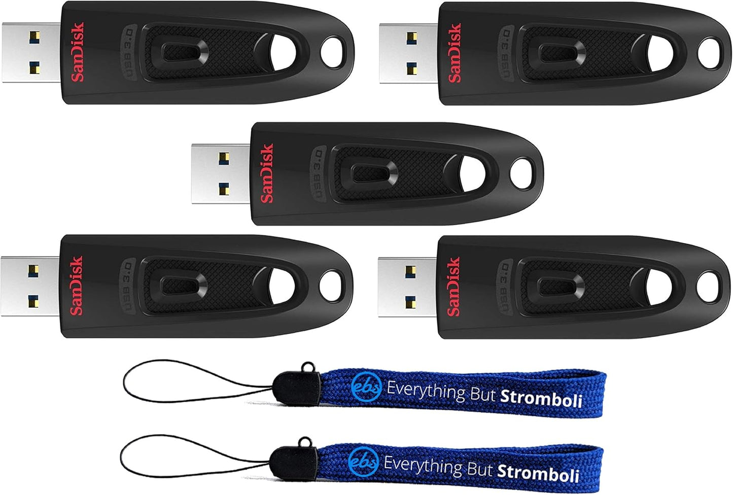SanDisk Ultra 512GB USB 3.0 Flash Drive Bundle with Lanyards