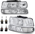 Headlight Assembly Front Lamp Compatible with 1999-2006 Chevy Trucks