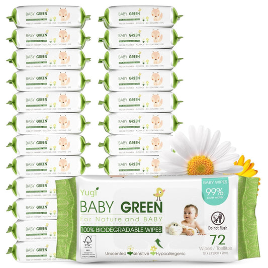 Yugi Green Baby Wipes: Eco-Friendly, Biodegradable & Gentle