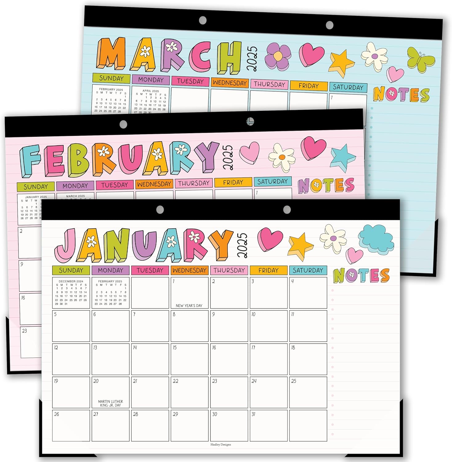 2025-2026 Large Desk Calendar - Organized Planning