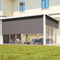 Outdoor Roller Shade for Patio (6ftW x 6ftH) - 95% UV Blockout Brown