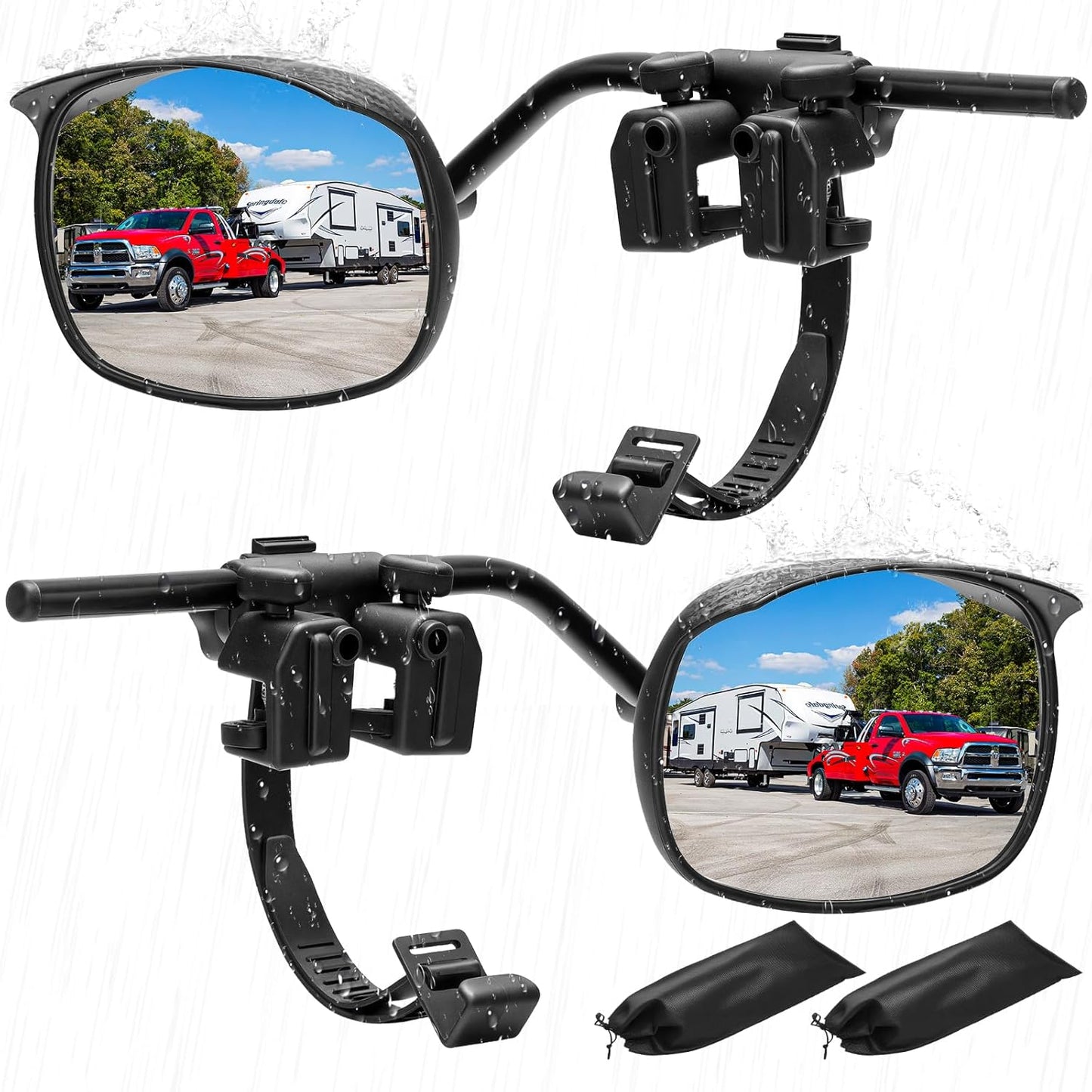 Universal Clip on Towing Mirrors for Safe Towing Experience