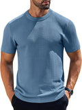 COOFANDY Men's Knit T-Shirts Short Sleeve Crewneck (Style FCNG)
