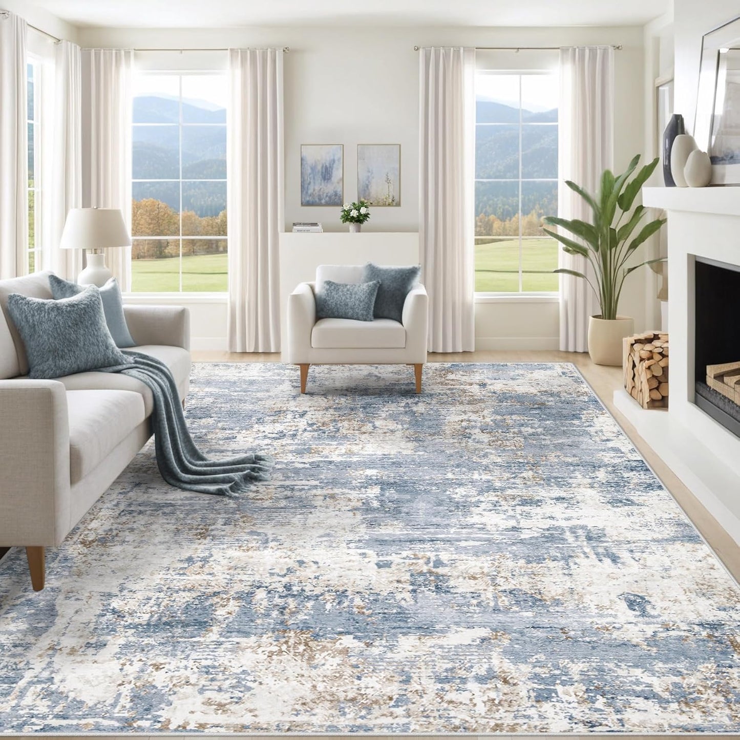 8x10 Area Rugs for Living Room, Soft Non Slip Kids Rug