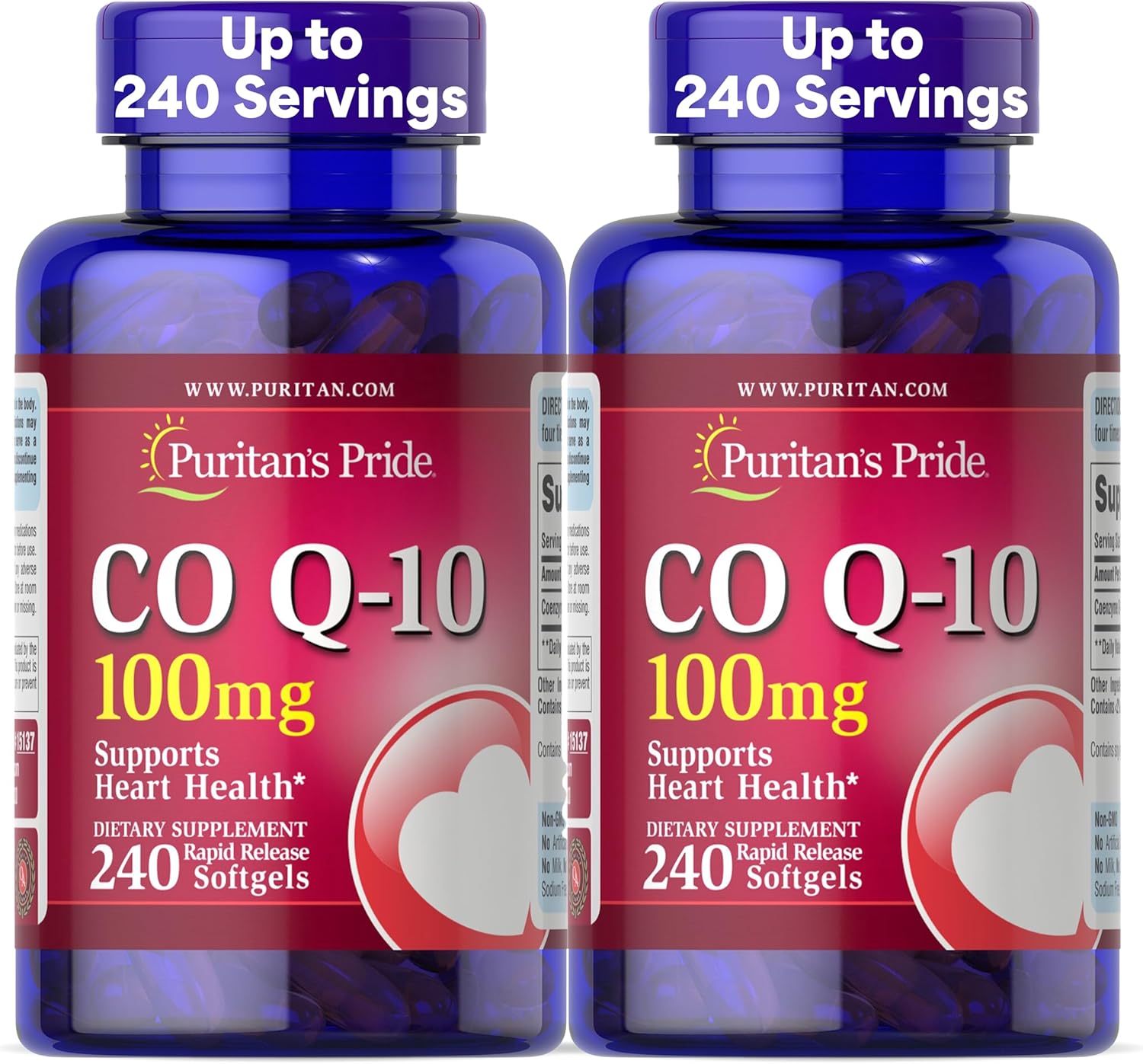 Puritan's Pride Coenzyme CoQ10 100mg for Heart Health Support