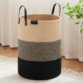 Tall Laundry Basket Woven Rope Hamper - Large 100L Capacity