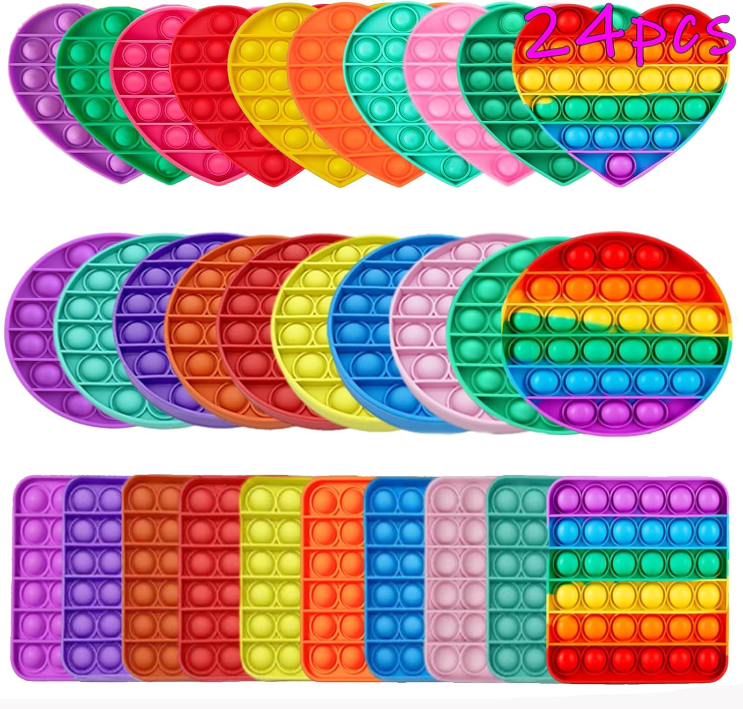 Random 24 Pcs Fidget Toys Set for Stress Relief and Fun
