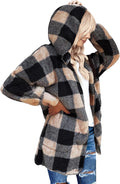 Womens Oversized Fleece Hooded Cardigan - Cozy Winter Coat