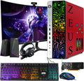 HP G3 Gaming Desktop PC with 24in Curved Monitor - Ready to Play