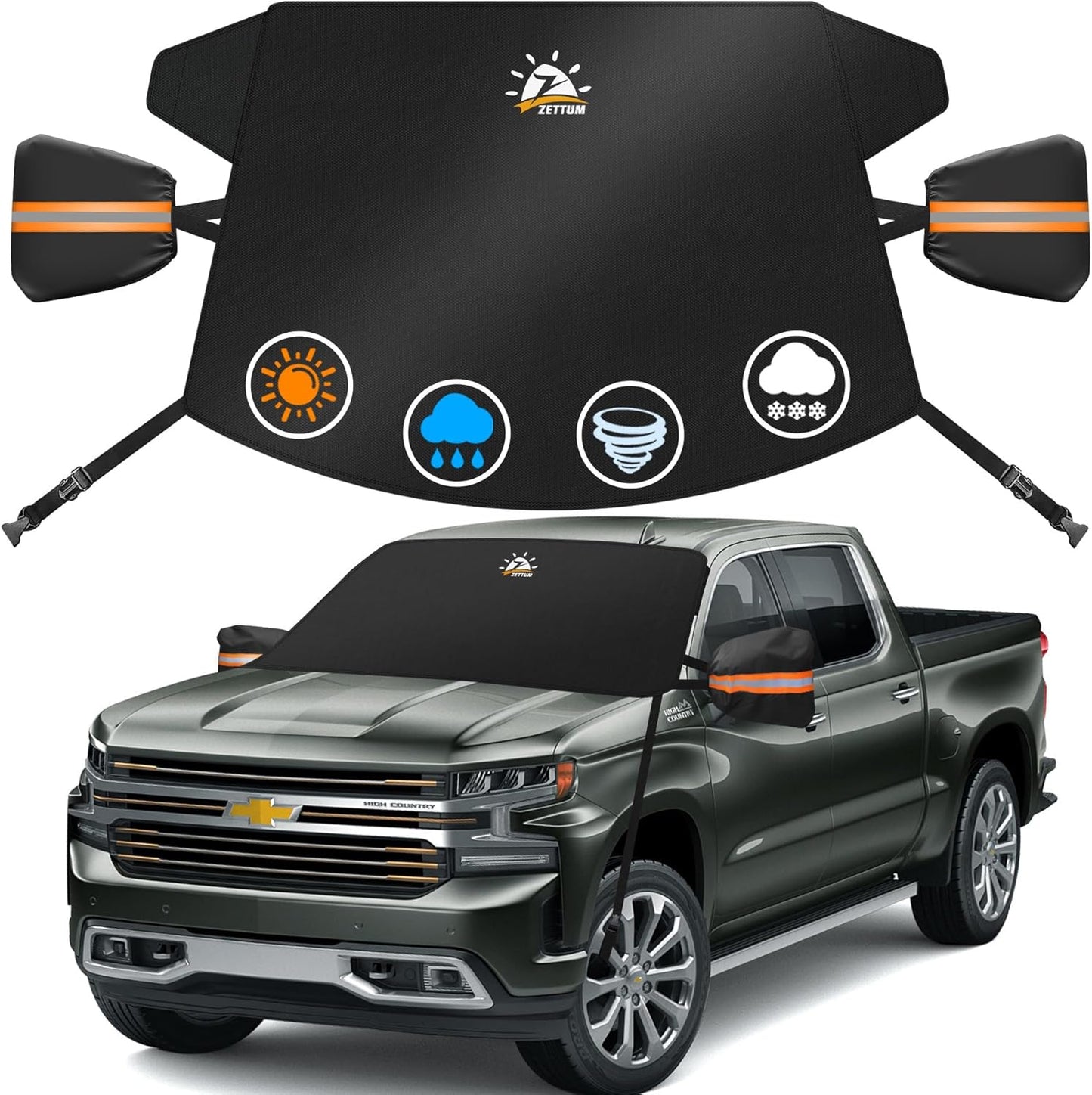 Zettum Car Windshield Cover for Ice and Snow Protection