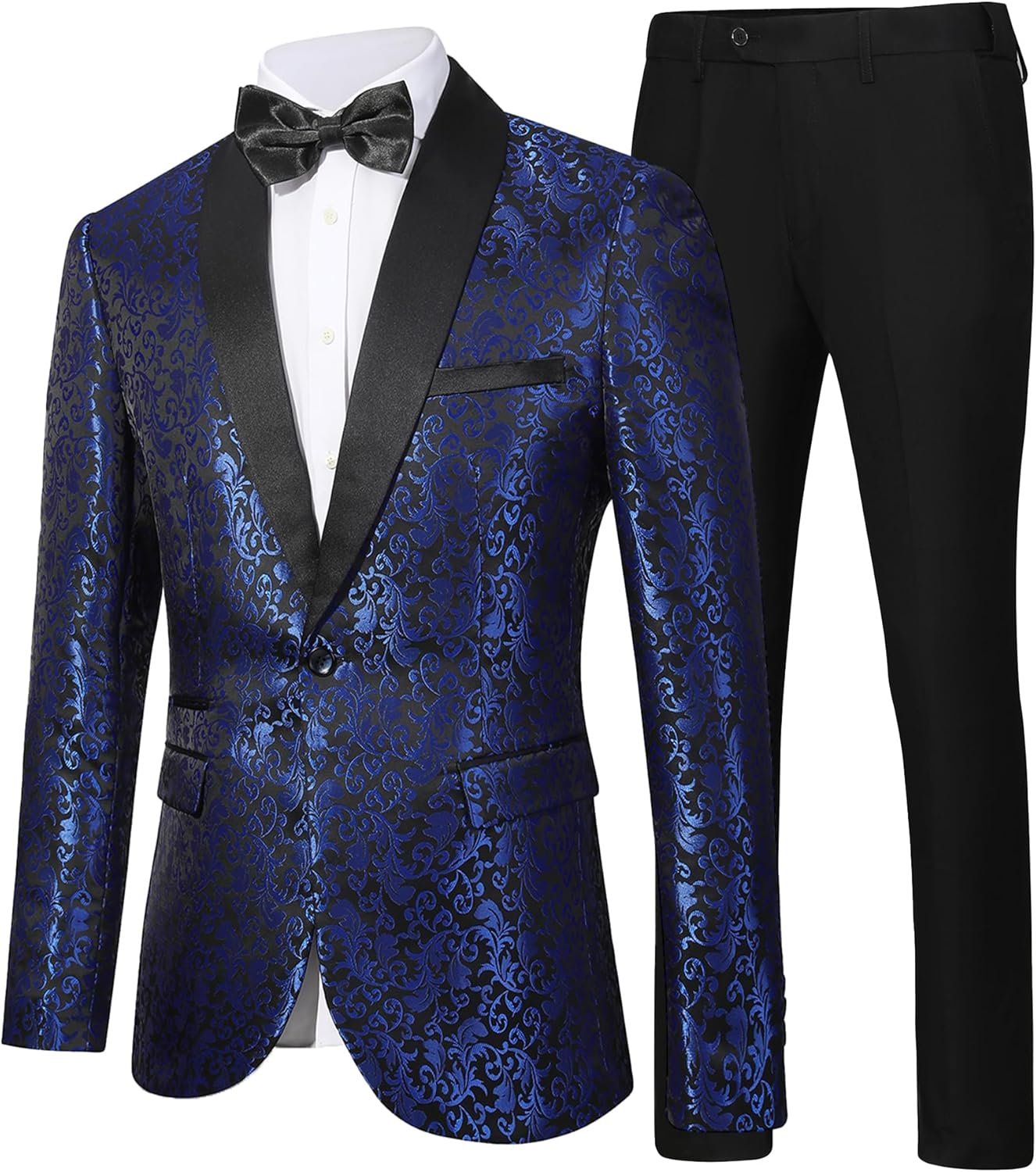 Stylish Men's Floral Dinner Party Tuxedo Suit for Events