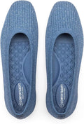 Square Toe Flats for Women - Comfortable Foldable Ballet Flats