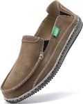 Mens Slip On Deck Shoes Casual Canvas Loafers for Men - Zero Drop