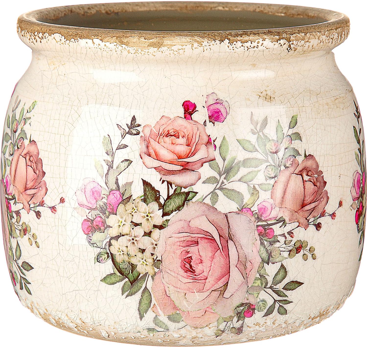 Vintage Planter Large Ceramic Pot for Indoor Plants Decor