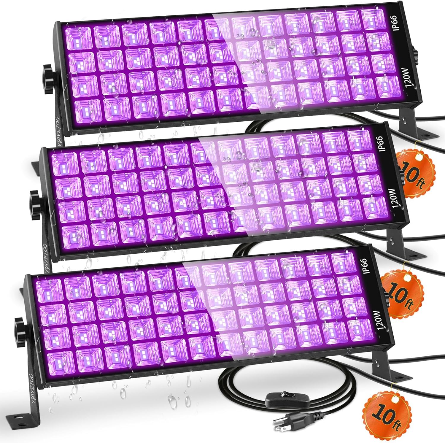 120W LED Black Light Bar for Large Spaces and Parties