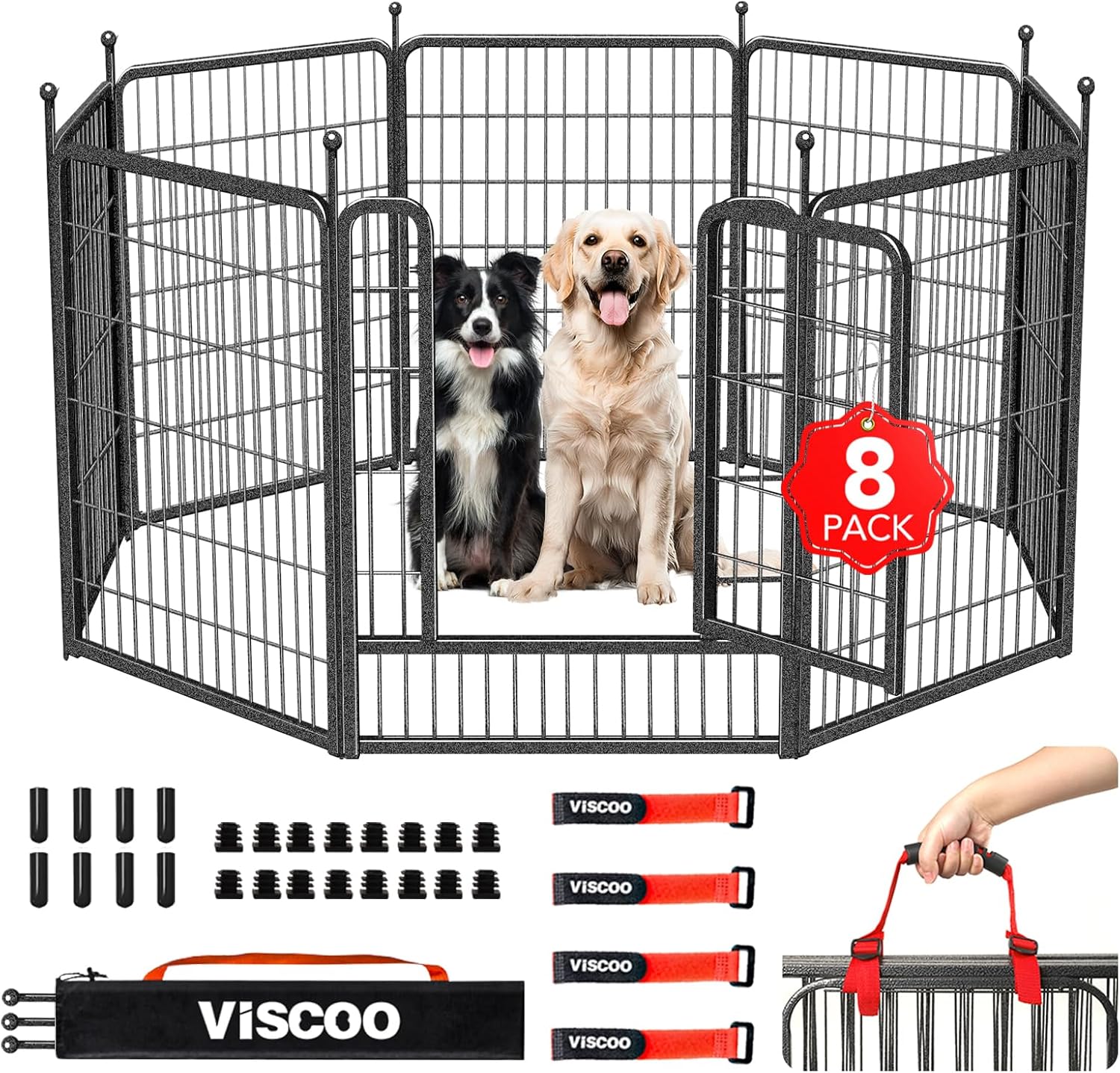 Heavy Duty Dog Playpen Outdoor for Safe Pet Exercise and Fun