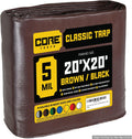 Core Tarps Classic 5 Mil Tarp Cover 20 x 20 - Waterproof, UV Resistant