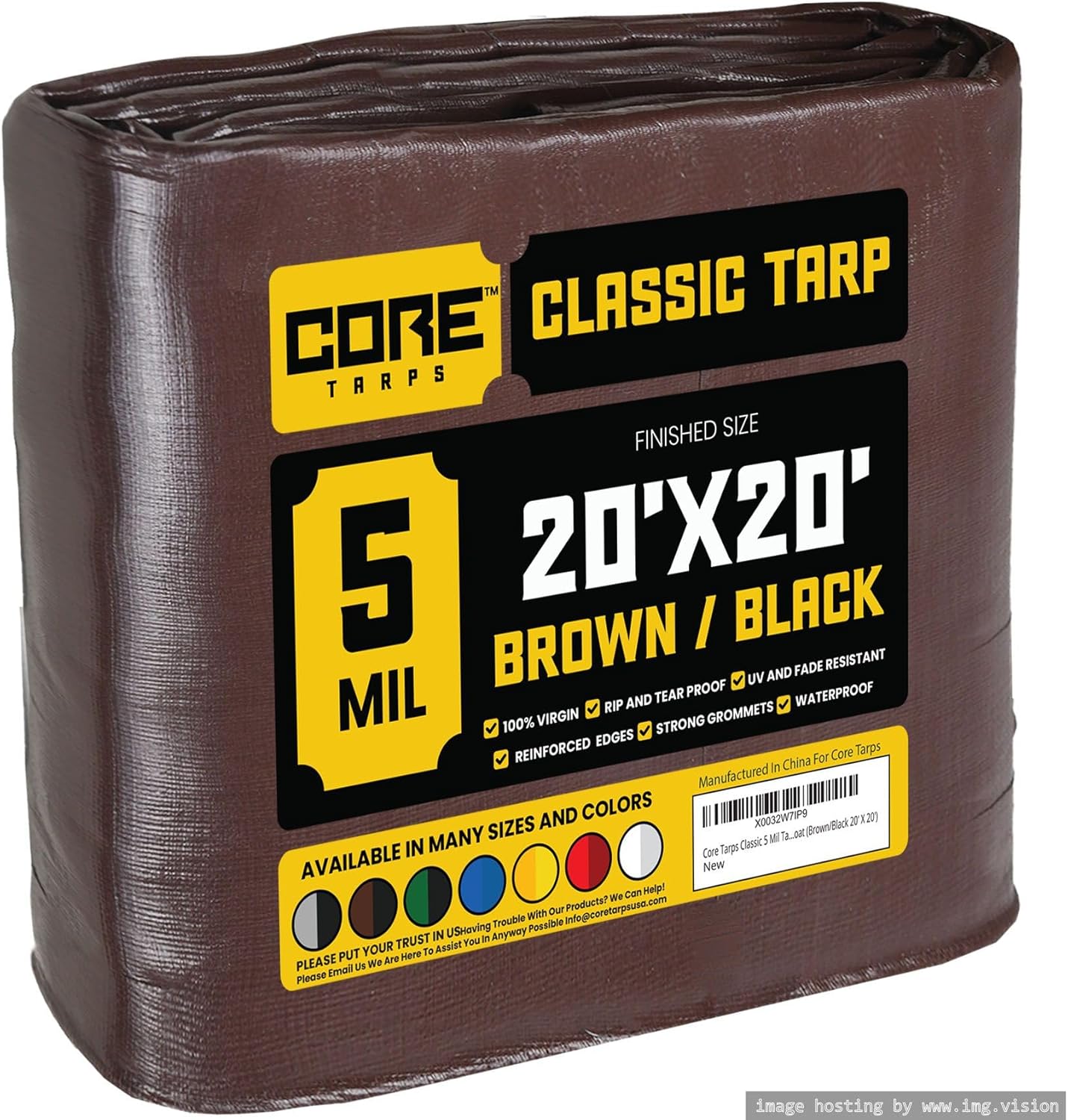 Core Tarps Classic 5 Mil Tarp Cover for All Weather Protection
