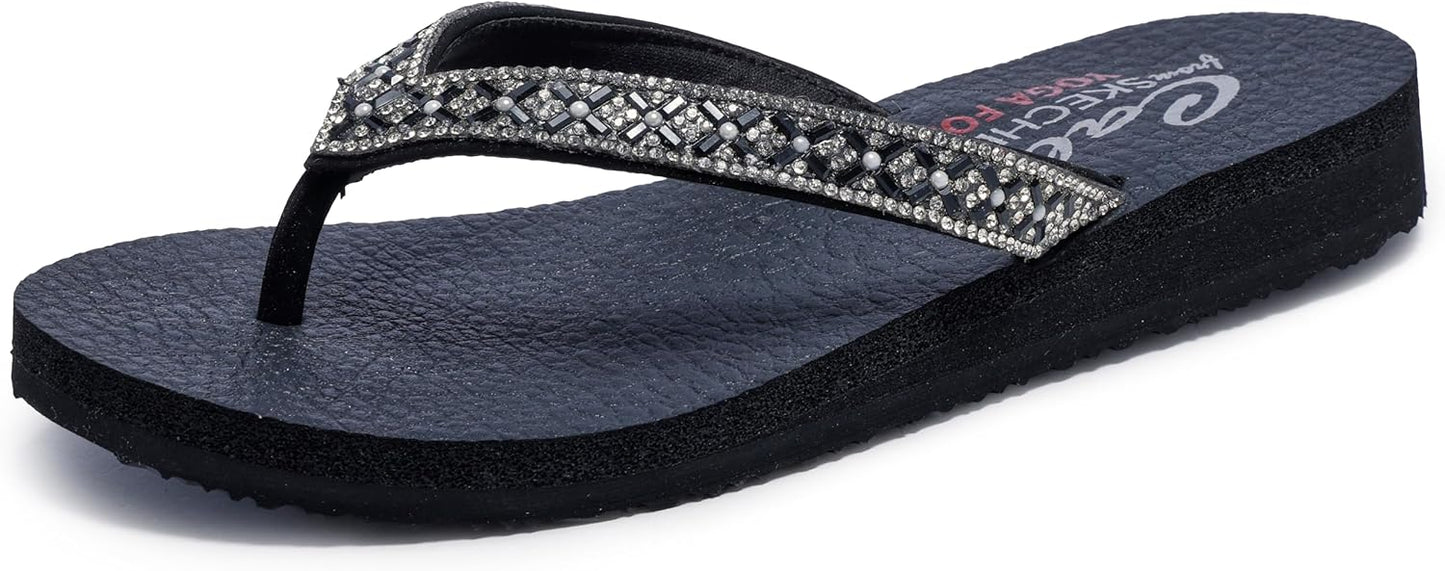 Skechers Women's Meditation Lotus Bae Flip Flops for Comfort