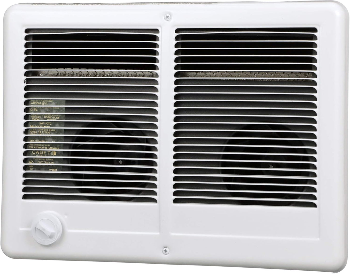 Cadet Twin Electric Wall Heater: Powerful 13648/10236 BTU for Efficient Heating