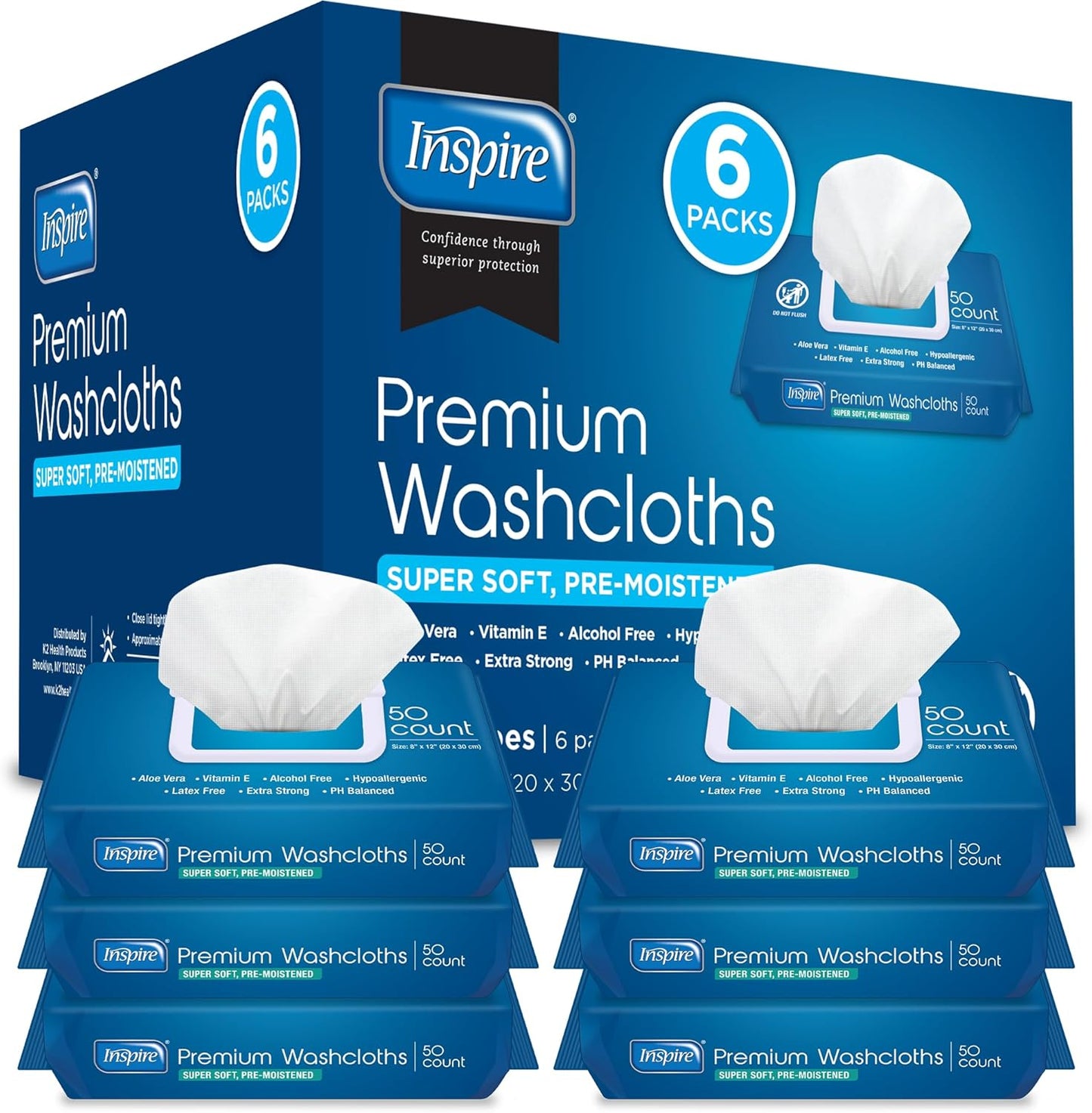 Inspire Adult Wet Wipes for Incontinence Care and Cleansing