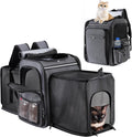 Cat Backpack Carrier Double Side Expandable Pet Carrier - Roomy Travel