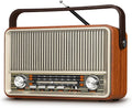 PRUNUS J-120 Retro Vintage Radio Portable AM FM with Bluetooth