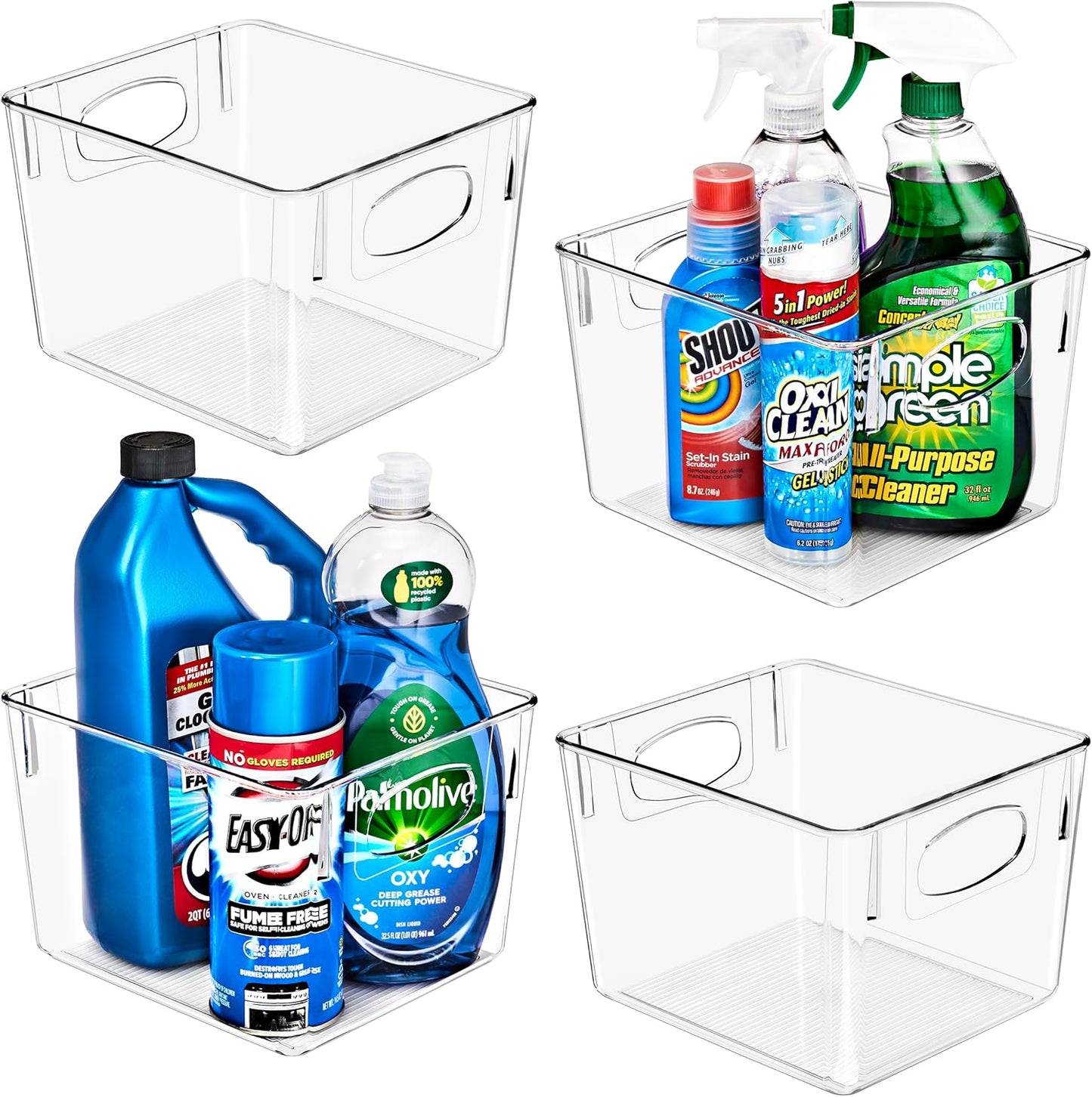 Sorbus Clear Plastic Storage Bins for Home Organization Needs