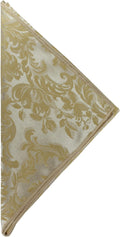 Ultimate Textile Miranda Damask Champagne Cloth Napkins - 17in Square