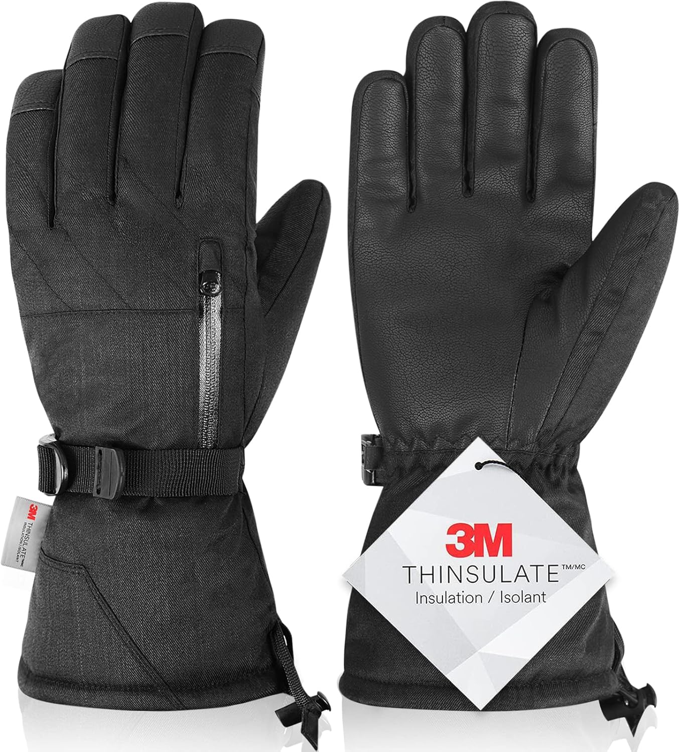 Waterproof Touchscreen Ski Gloves - Warm & Practical