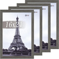 VCK 16x24 Poster Frame Set of 4 - Grey Wood Grain, Gallery Quality