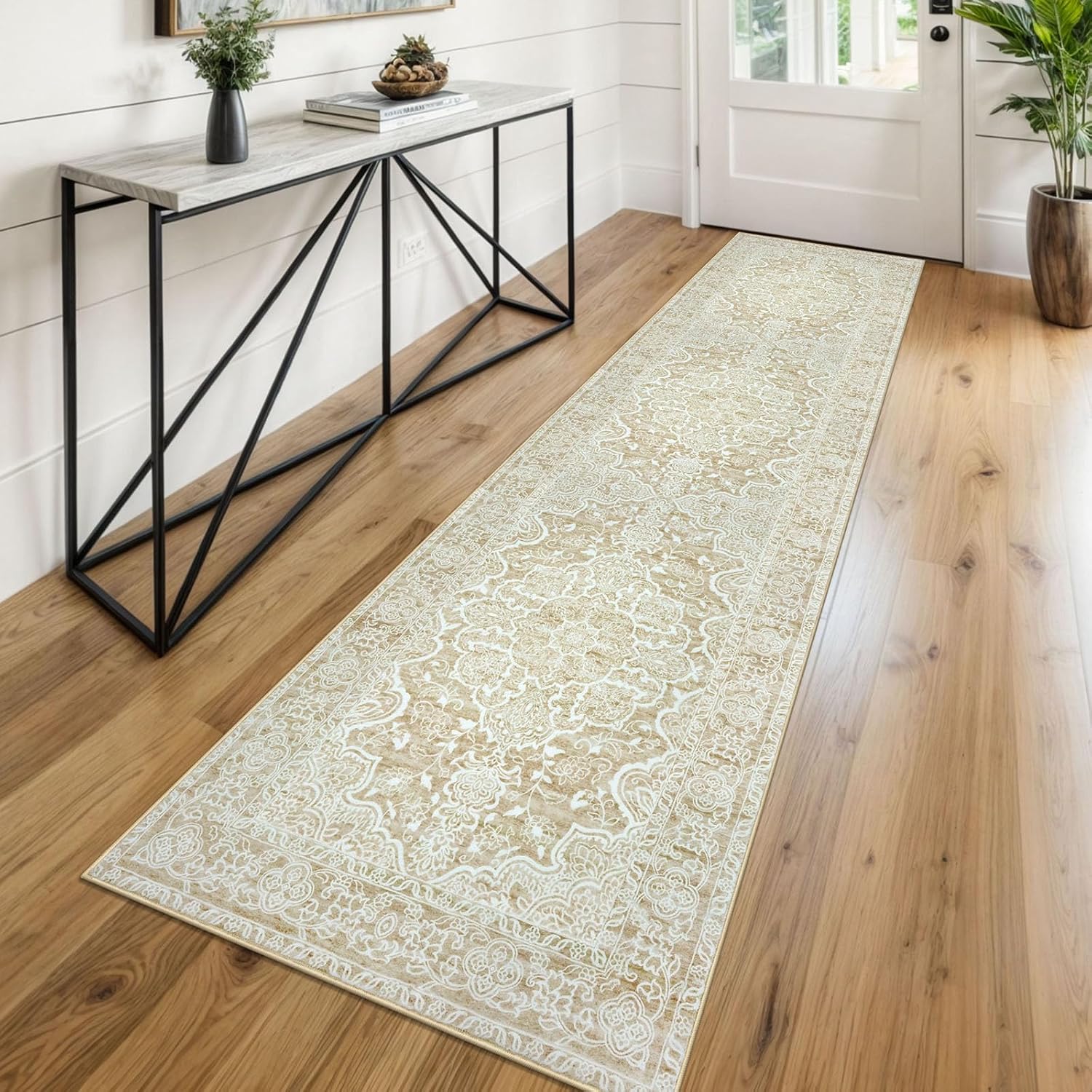 Vintage Floral Hallways Runner Rug 2x8 for Elegant Spaces