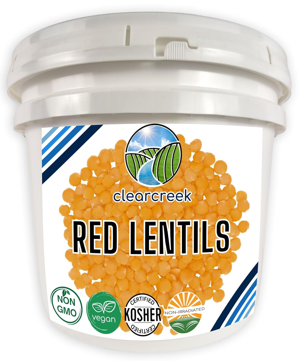 CLEAR CREEK Certified Glyphosate Residue Free Red Lentils 25 lbs