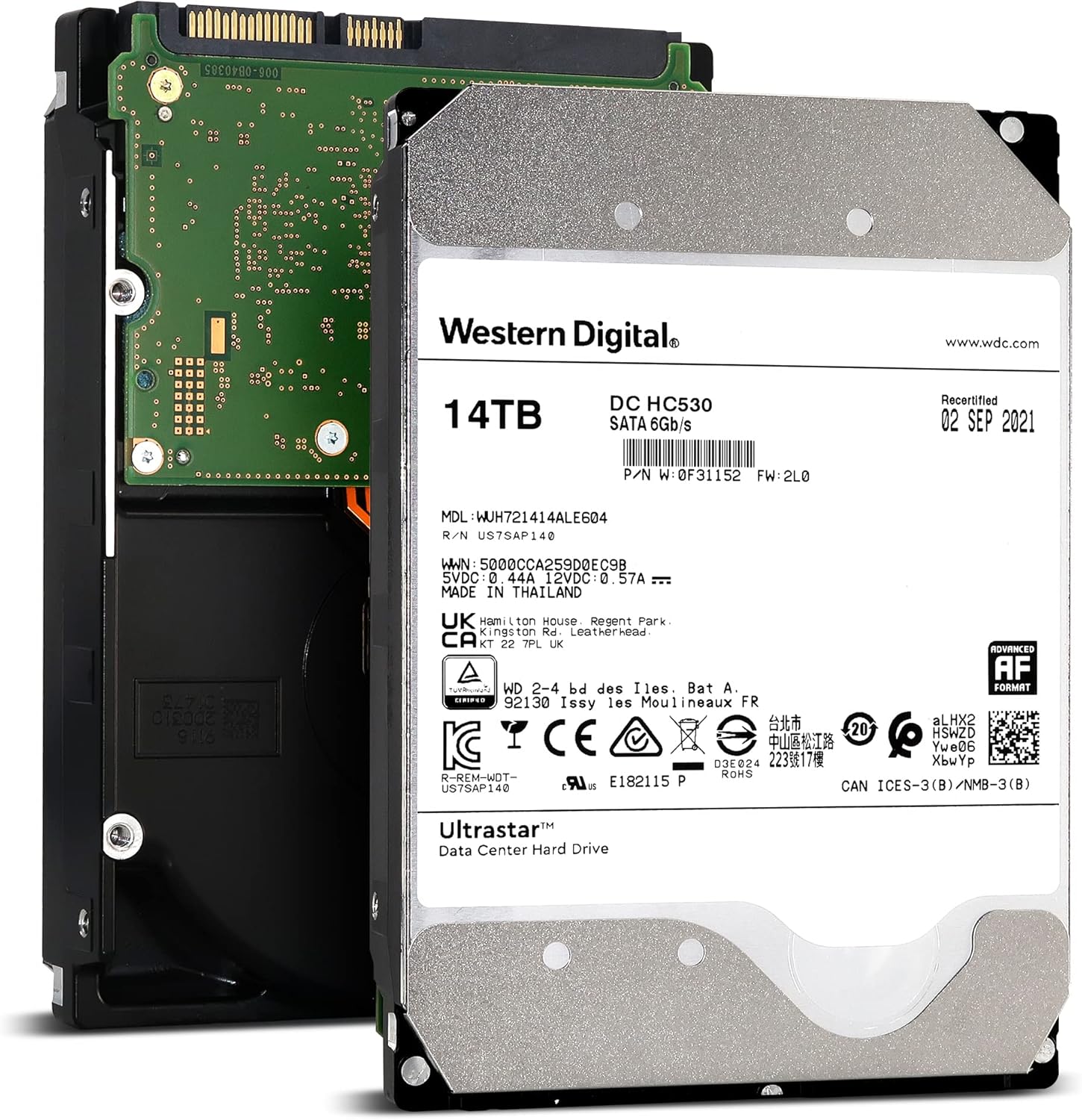 Western Digital 14TB Ultrastar DC HC530 SATA HDD for High Performance