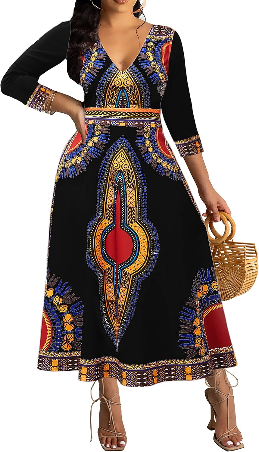 Bohemian Vintage Maxi Dress by Bttup