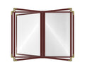 Goodsmart Restaurant Menu Covers 25 Pack Burgundy 10-View 8.5in x 11in