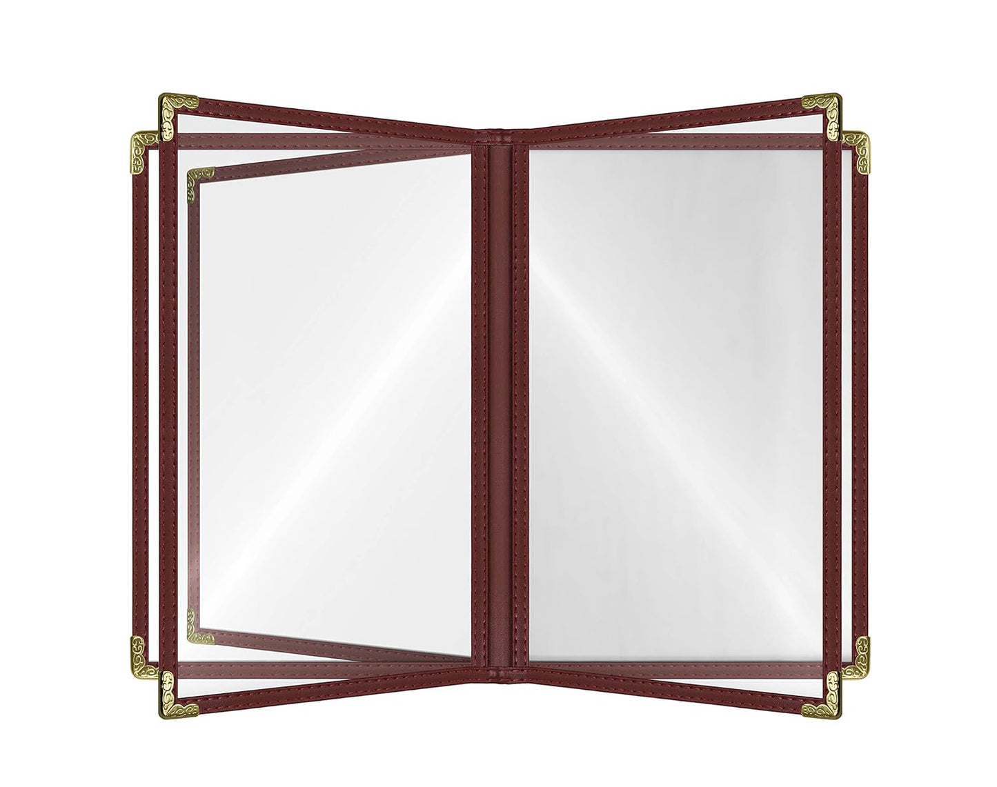 Goodsmart Restaurant Menu Covers 25 Pack Burgundy 10-View Holders