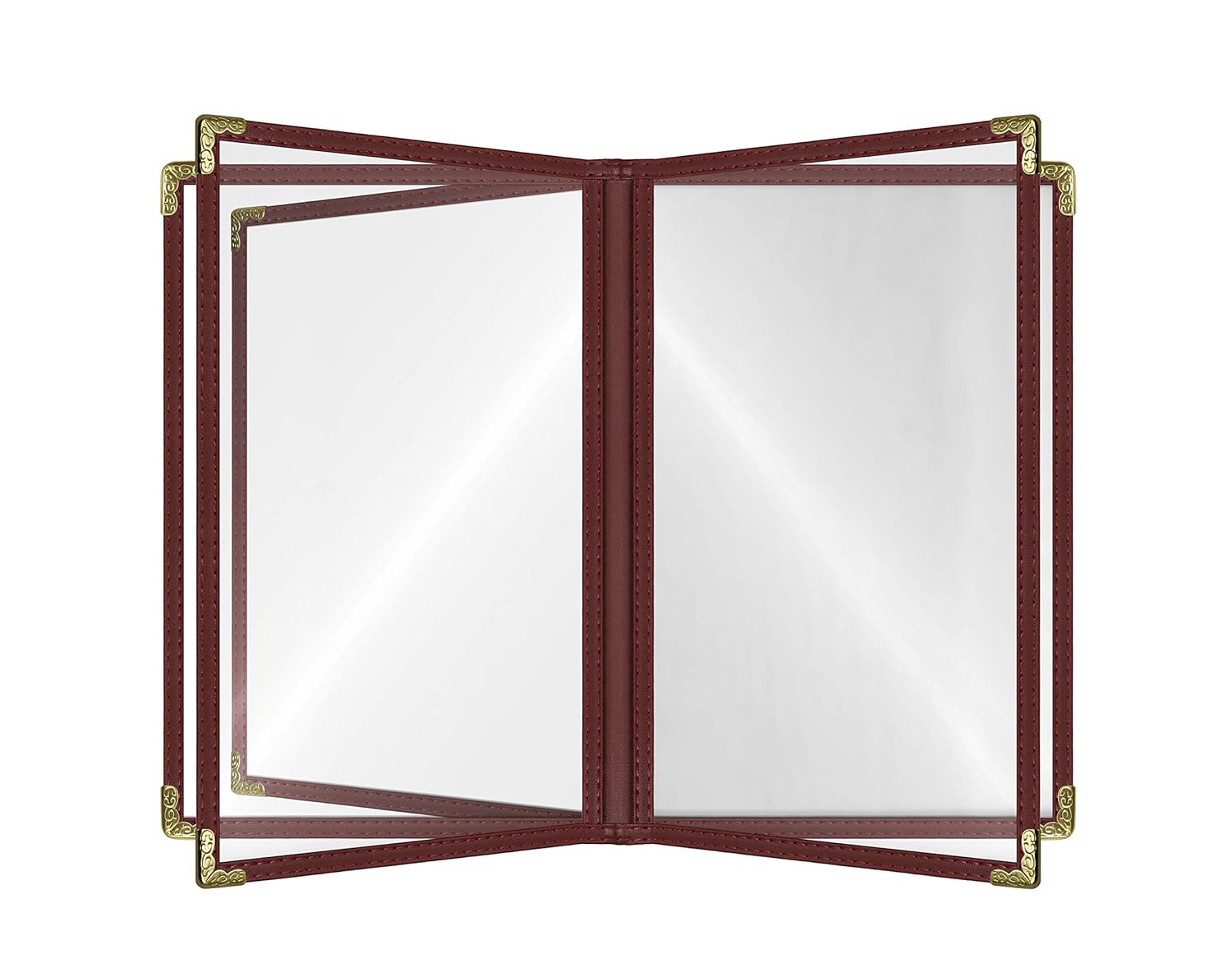Goodsmart Restaurant Menu Covers 25 Pack Burgundy 10-View Holders
