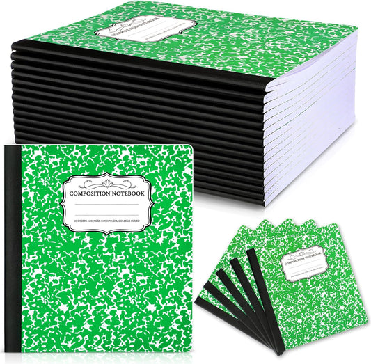 Seajan 20 Pack Marble Composition Notebooks