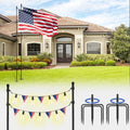 ZMTECH 10 FT Flag Pole in Ground 2-Pack - Stable, Windproof Kit