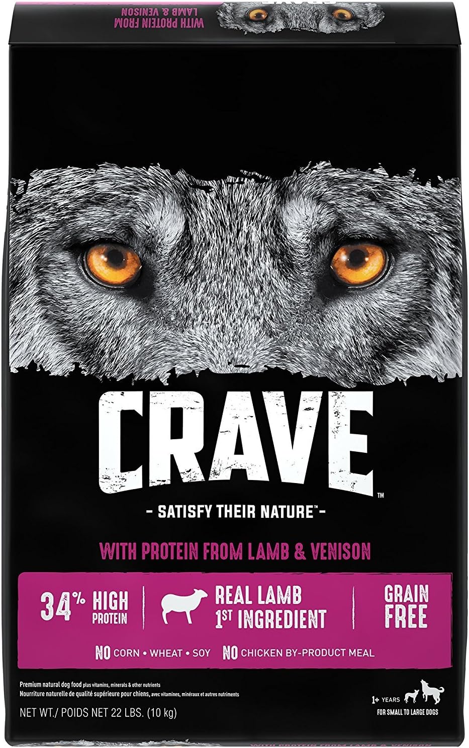CRAVE Grain Free High Protein Adult Dry Dog Food with Lamb