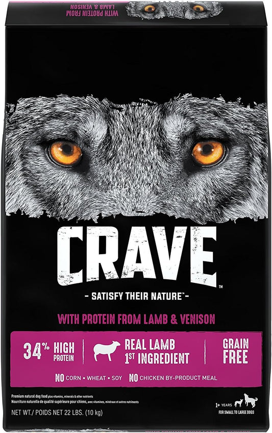 CRAVE Grain Free High Protein Adult Dry Dog Food with Lamb
